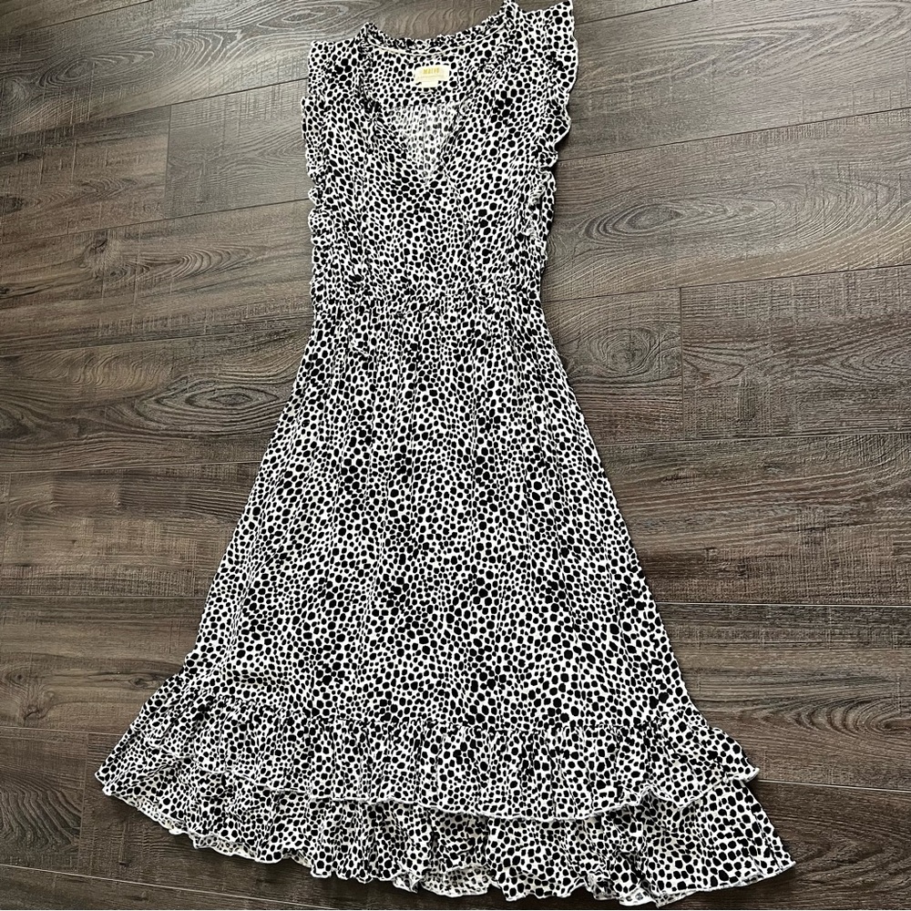 Maeve Ruby Ruffled Midi Dress - Picture 4 of 16